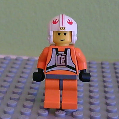 LEGO Minifigure -- Luke Skywalker (Pilot)-Star Wars / Star Wars Episode 4/5/6 -- SW019 -- Creative Brick Builders